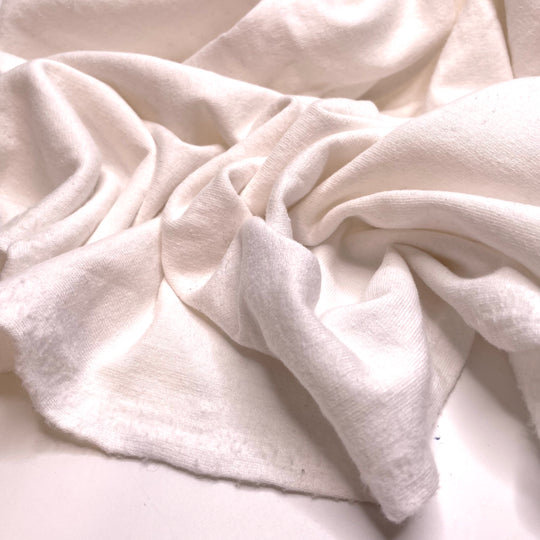 Laying On Clouds - Fleece Recycled Polyester Knit - White - 0.8M Bundle