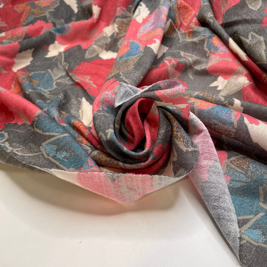 UB - Huckleberry Tea - Wool Blend Knit - Grey/Red Abstract - 2M Bundle