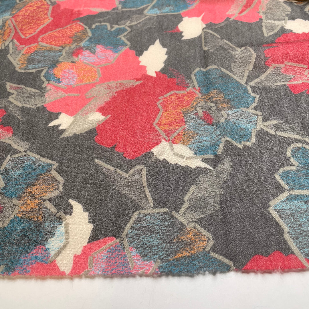 UB - Huckleberry Tea - Wool Blend Knit - Grey/Red Abstract - 2M Bundle