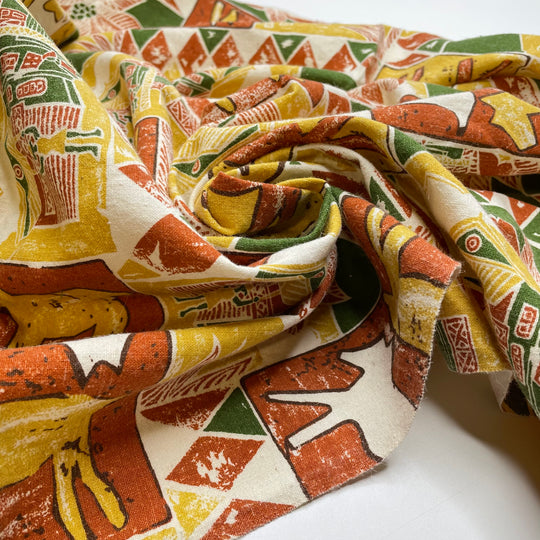 UB - Moonrise On The Mountains - Cotton Woven - Cream Multi Graphic - 1.2M Bundle