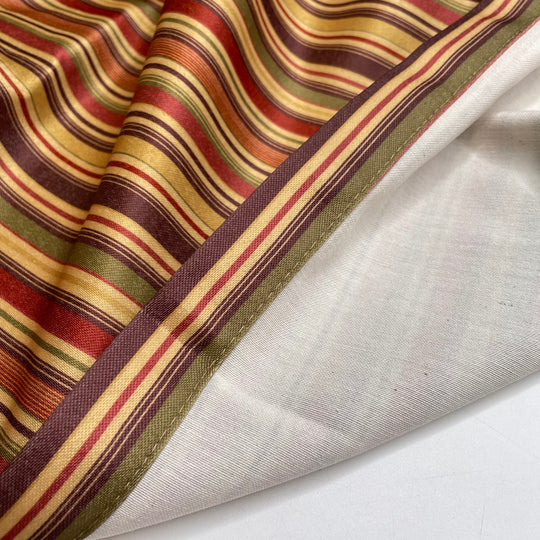 Ice Cream Date - Curtain Synthetic Blend Woven - Yellow Multi Stripes - 1.75M Bundle