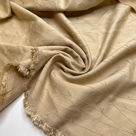 Chosen Sisterhood - Jacquard Poly Woven - Light Beige Ivy - 3.5M Bundle