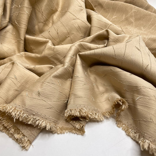 Chosen Sisterhood - Jacquard Poly Woven - Light Beige Ivy - 3.5M Bundle