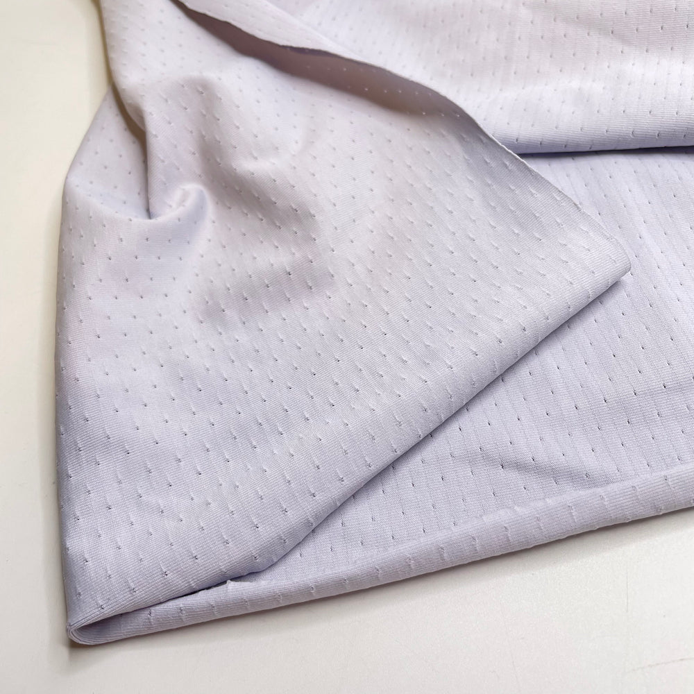 Will You Be My Spotter - Sport Mesh Polyester Blend Knit - Light Grey/Purple - 1M Bundle