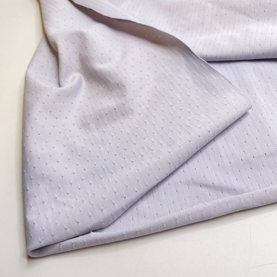 Will You Be My Spotter - Sport Mesh Polyester Blend Knit - Light Grey/Purple - 1M Bundle