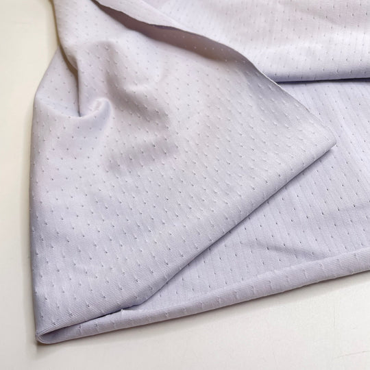 Will You Be My Spotter - Sport Mesh Polyester Blend Knit - Light Grey/Purple - 1M Bundle