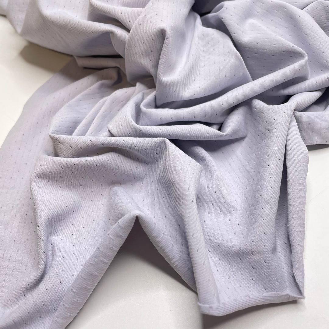 Will You Be My Spotter - Sport Mesh Polyester Blend Knit - Light Grey/Purple - 1M Bundle