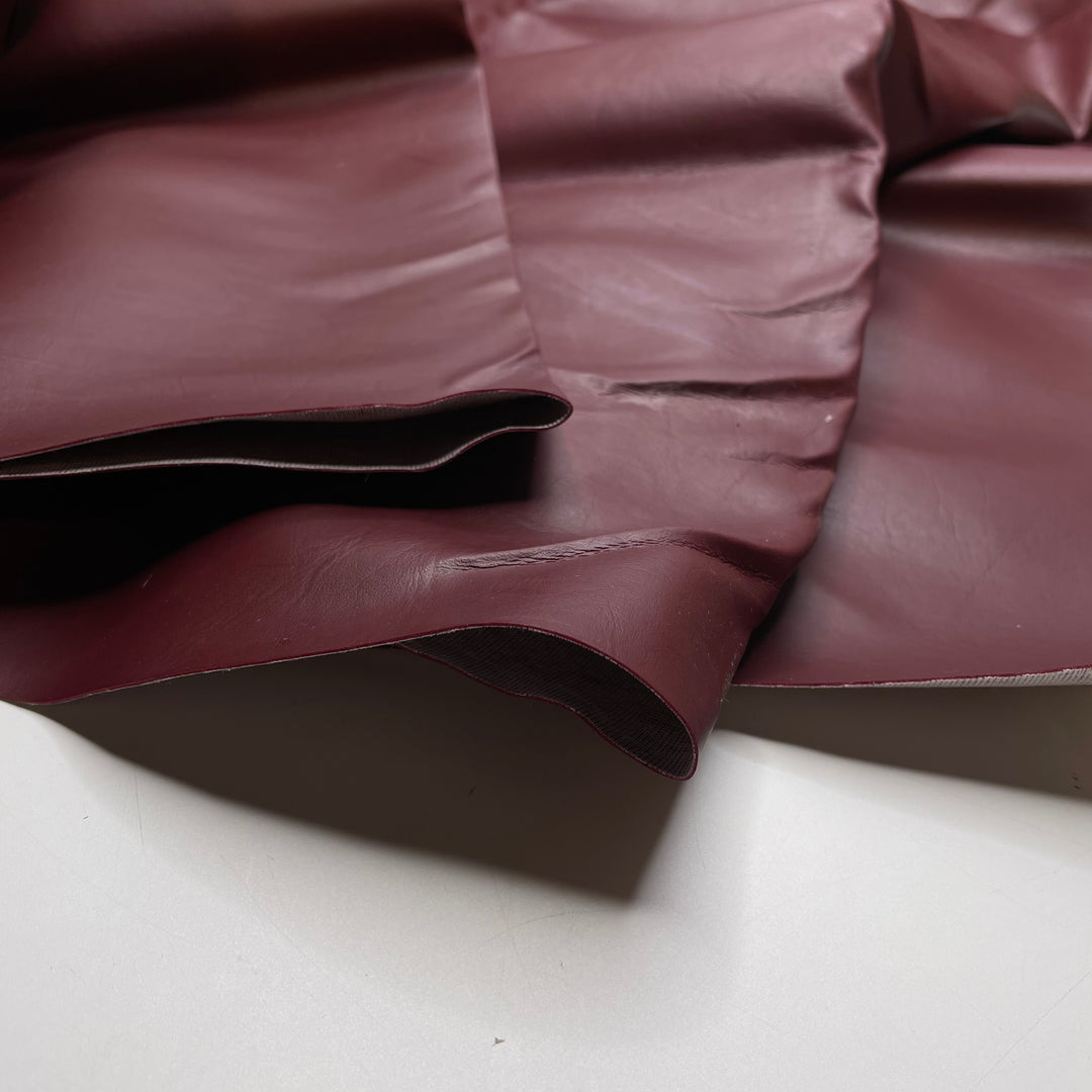 Unstretchable Armor - Pleather Polyester Backing PU Blend Knit - Brown/Burgundy - 1.3M Bundle