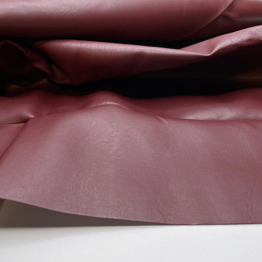 Unstretchable Armor - Pleather Polyester Backing PU Blend Knit - Brown/Burgundy - 1.3M Bundle