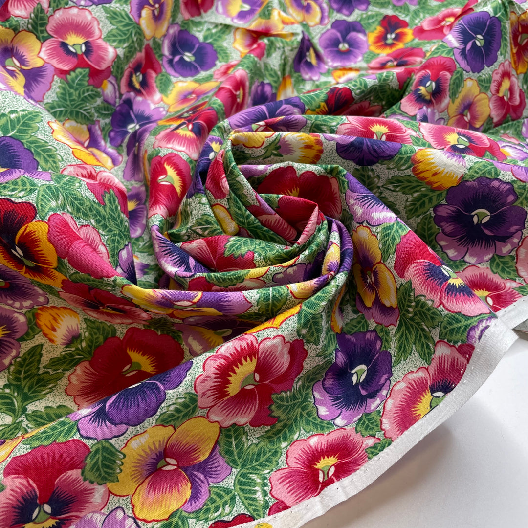 UB - Pansy Patch - Cotton Woven - Multi Floral - 2.5M Bundle