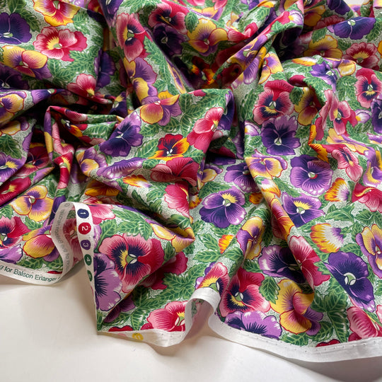 UB - Pansy Patch - Cotton Woven - Multi Floral - 2.5M Bundle