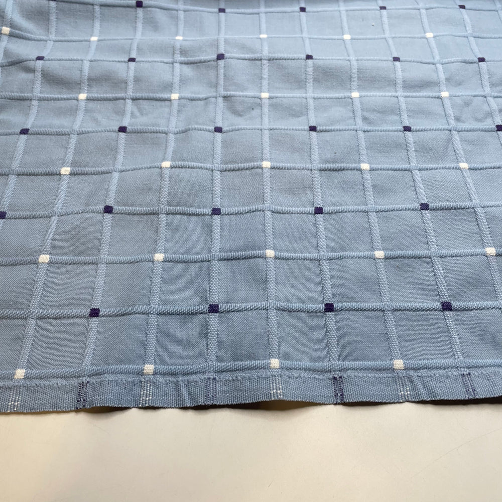 UB - Here Comes The Rain Again - Cotton/Poly Woven - Light Blue Windowpane - 0.95M Bundle