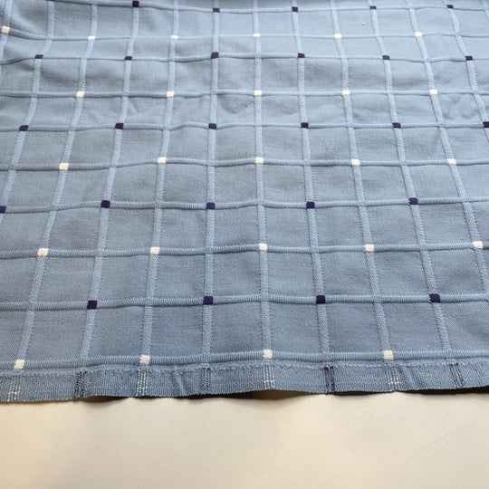 UB - Here Comes The Rain Again - Cotton/Poly Woven - Light Blue Windowpane - 0.95M Bundle