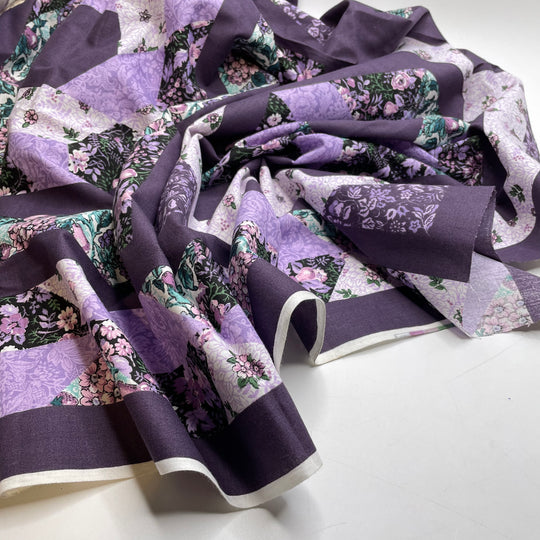 UB - Pear Grove - Cotton/Poly Woven - Purple Geometric - 0.9M Bundle