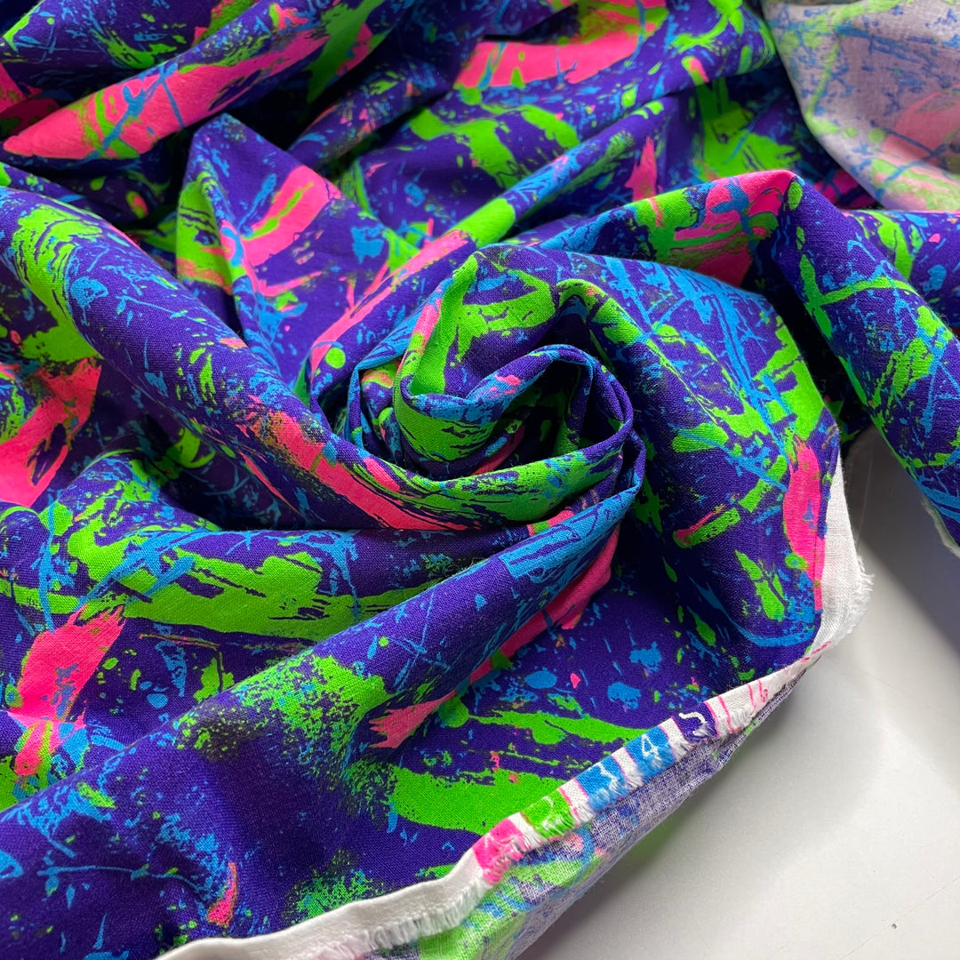 UB - Glow In The Dark 5-pin - Cotton/Poly Woven - Blue Multi Abstract - 1.8M Bundle