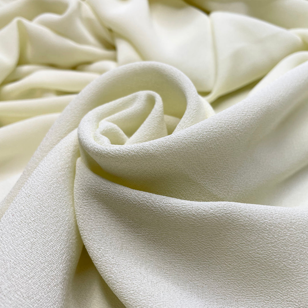 Pure Lemon Sherbert - Crepe Poly Woven - Cream - 3M Bundle