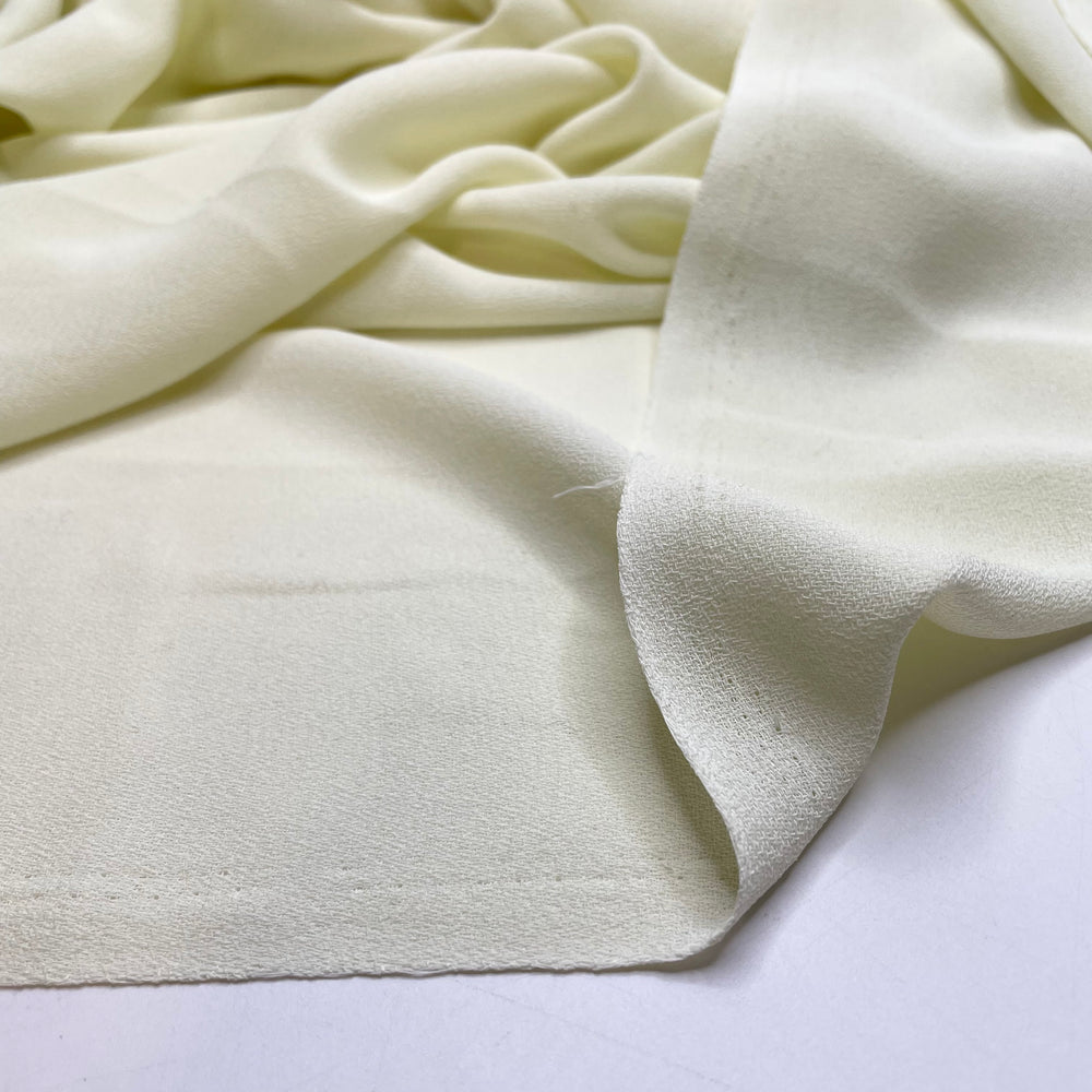 Pure Lemon Sherbert - Crepe Poly Woven - Cream - 3M Bundle