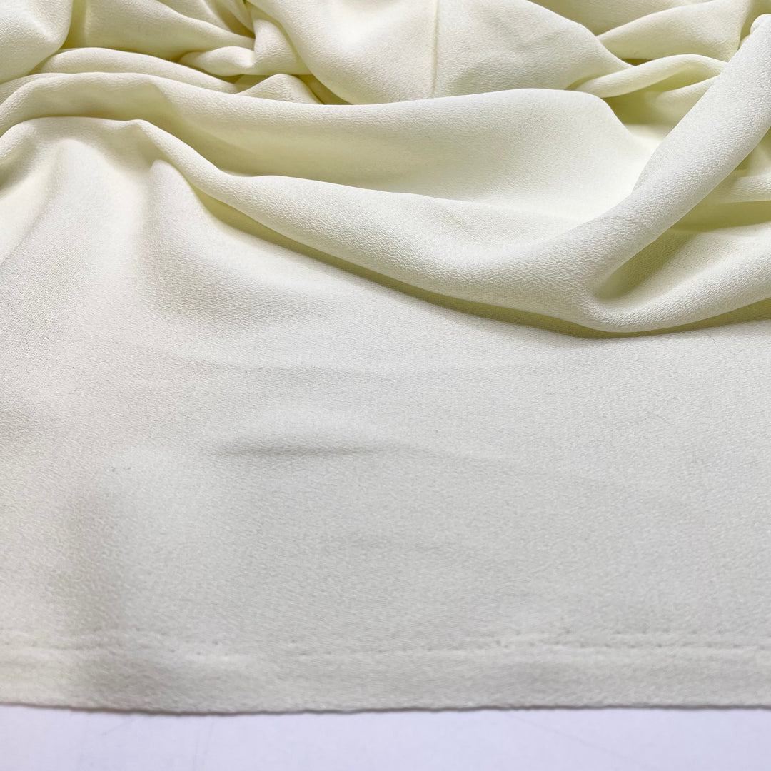Pure Lemon Sherbert - Crepe Poly Woven - Cream - 3M Bundle