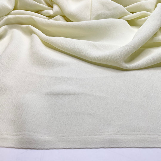 Pure Lemon Sherbert - Crepe Poly Woven - Cream - 3M Bundle