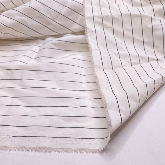 Striped Down - Poly Woven - White/Black Pinstripe - 2M Bundle