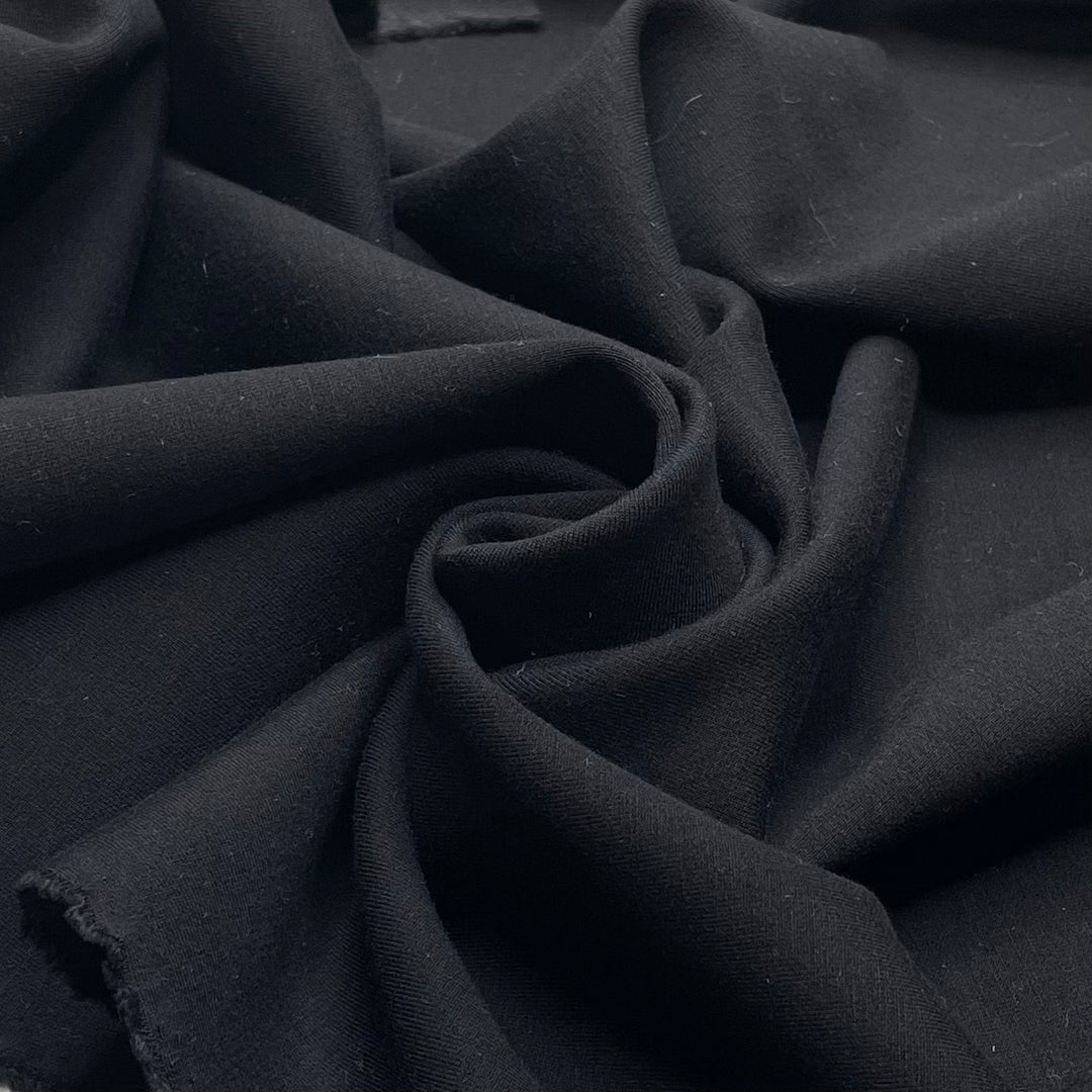 Softest Caress - 1 Side Is Brushed Ponte Poly Knit - Black - 2M Bundle