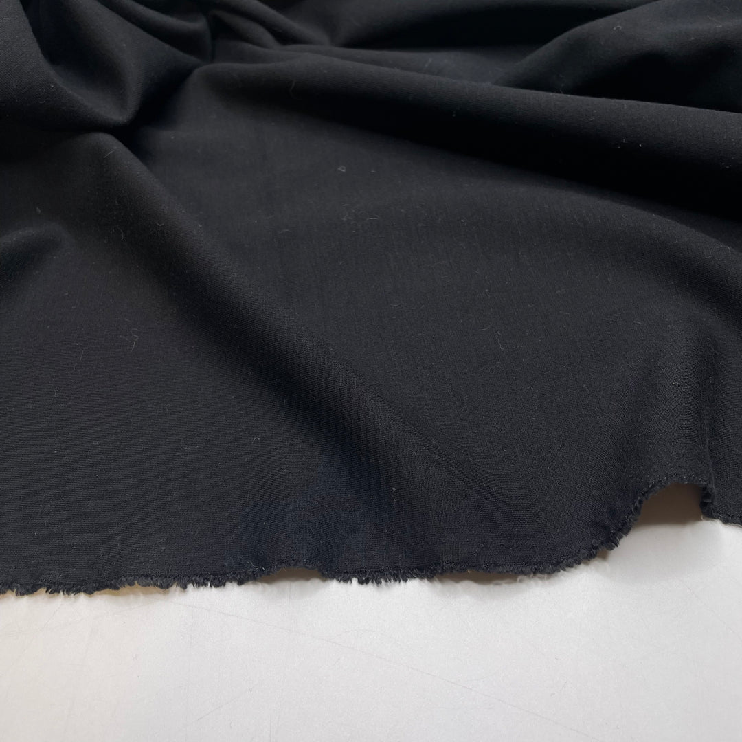 Softest Caress - 1 Side Is Brushed Ponte Poly Knit - Black - 2M Bundle