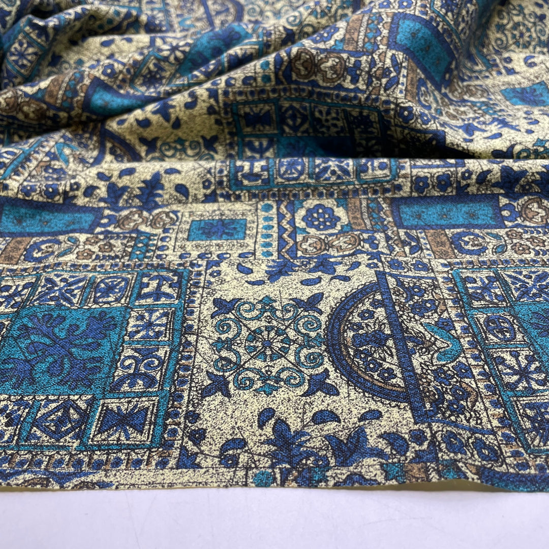Summer Trip To Europe - Cotton Woven - Green/Yellow Mosaic - 2.2M Bundle