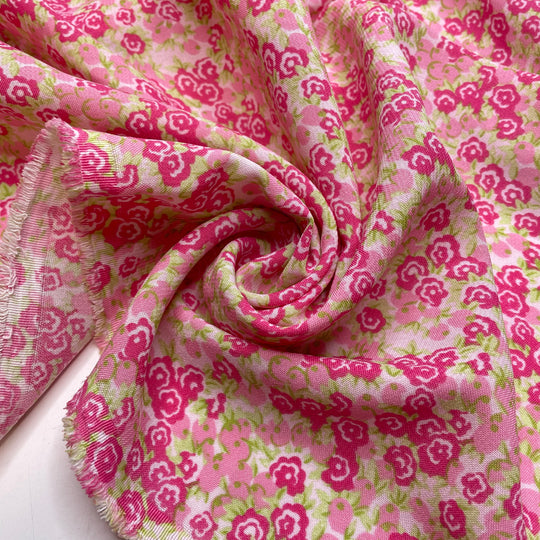 UB - Cherry Blossom Explosion - Vintage Poly Woven - Pink Multi Floral - 1.3M Bundle