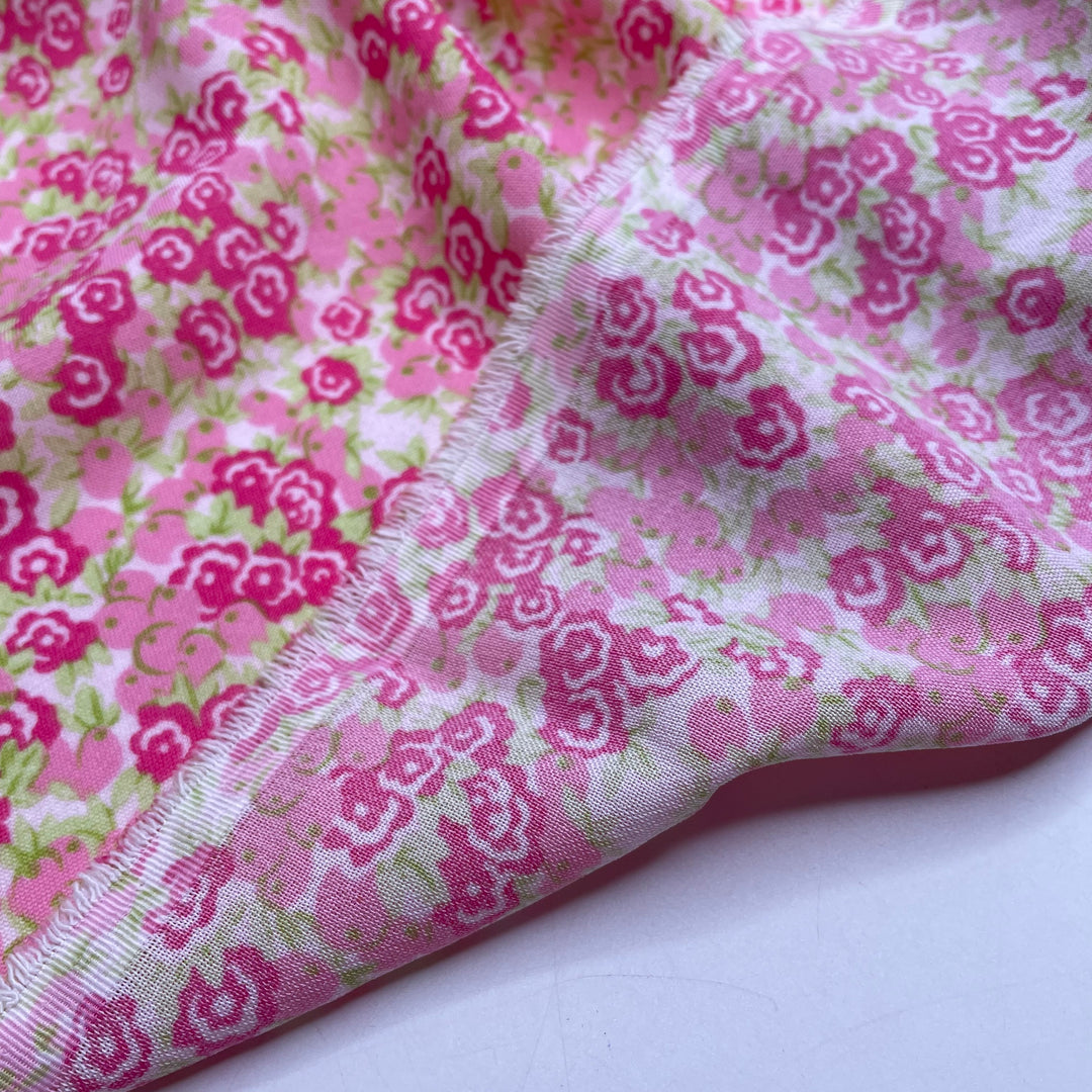 UB - Cherry Blossom Explosion - Vintage Poly Woven - Pink Multi Floral - 1.3M Bundle