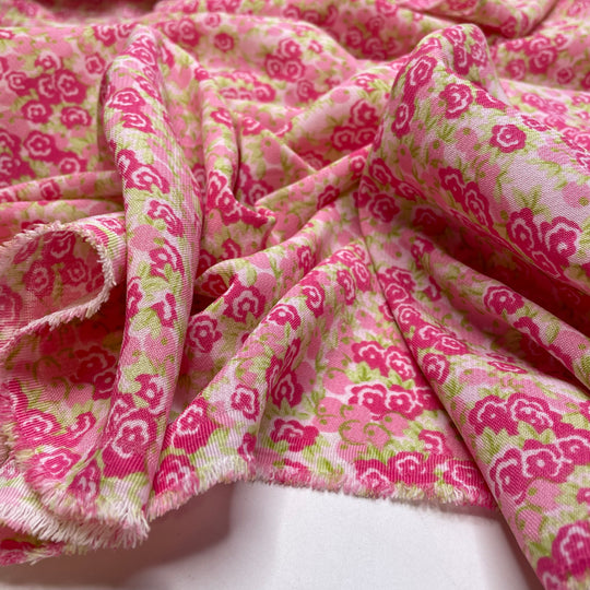 UB - Cherry Blossom Explosion - Vintage Poly Woven - Pink Multi Floral - 1.3M Bundle