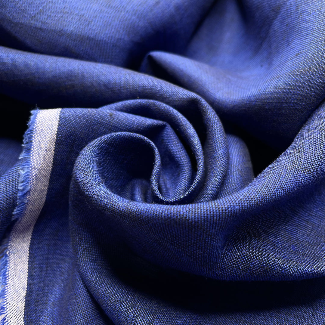 Gone Whale Watching - Poplin Linen/Cotton Woven - Blue/Black - 2.3M Bundle