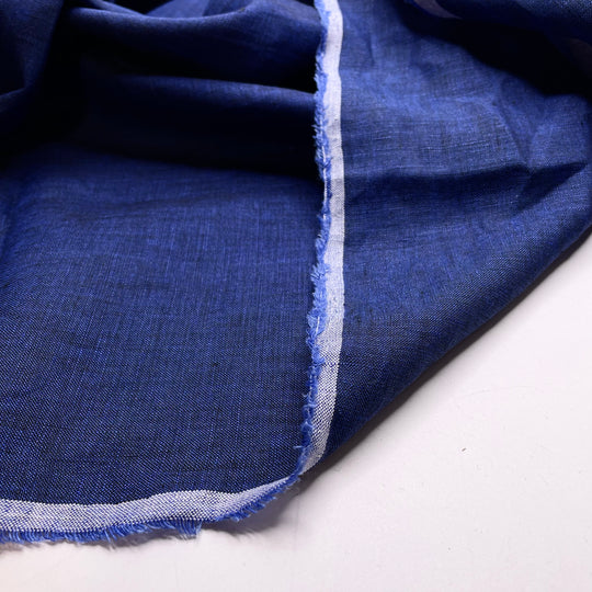 Gone Whale Watching - Poplin Linen/Cotton Woven - Blue/Black - 2.3M Bundle