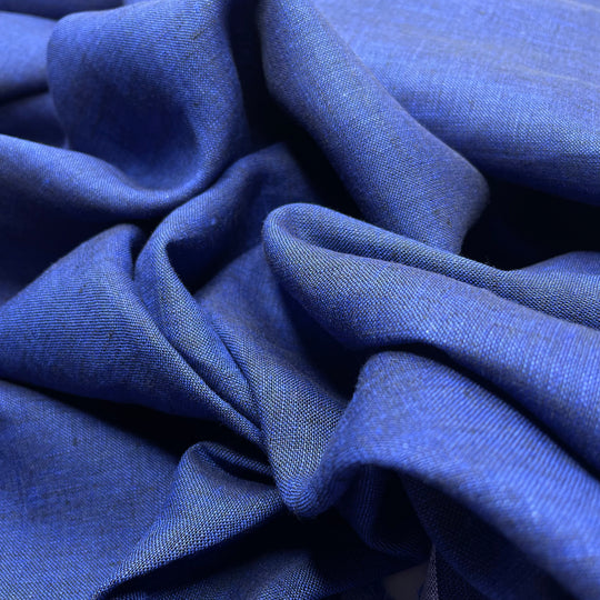 Gone Whale Watching - Poplin Linen/Cotton Woven - Blue/Black - 2.3M Bundle