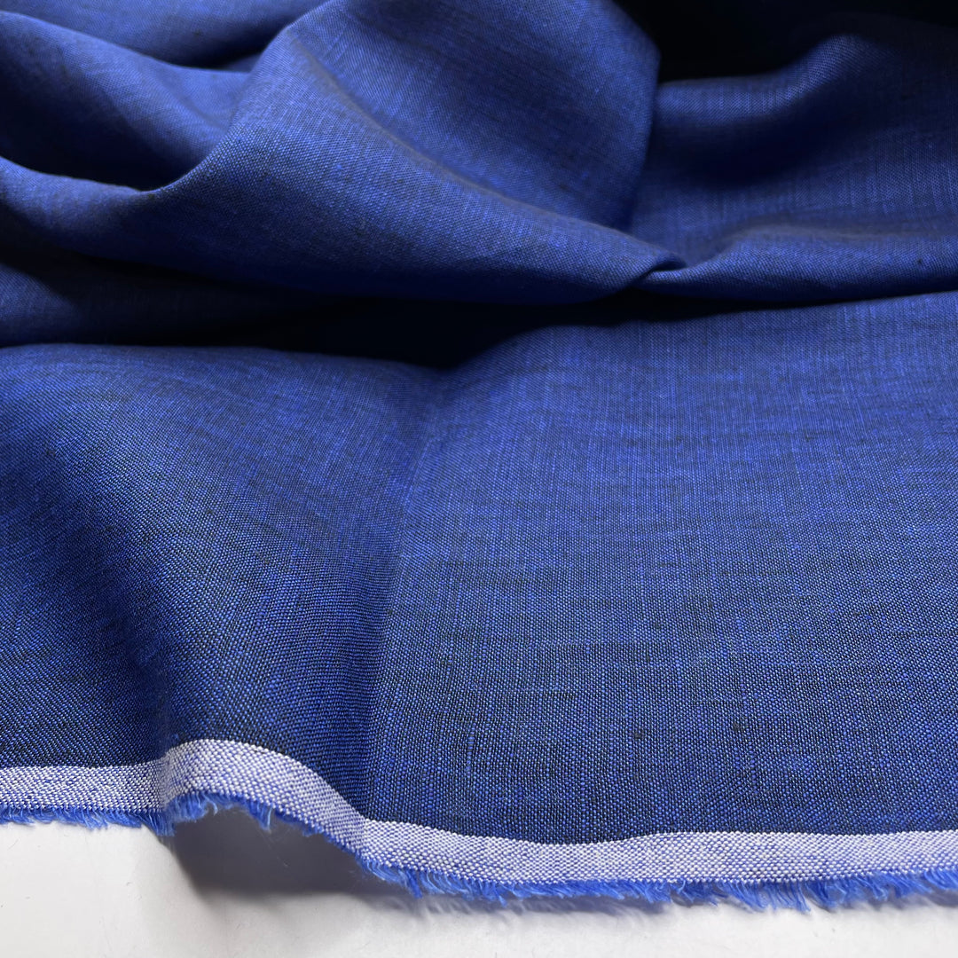 Gone Whale Watching - Poplin Linen/Cotton Woven - Blue/Black - 2.3M Bundle