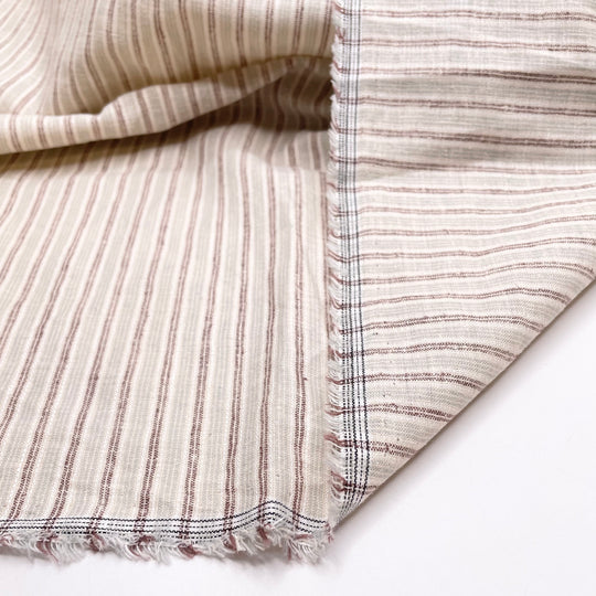 Kamloops - Organic Cotton/Hemp Woven - Cream Multi Stripes - 0.7M Bundle