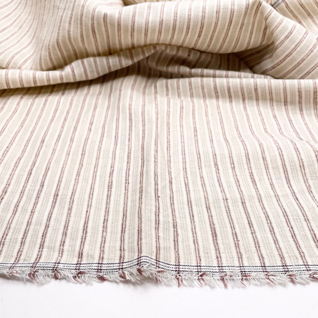 Kamloops - Organic Cotton/Hemp Woven - Cream Multi Stripes - 0.7M Bundle