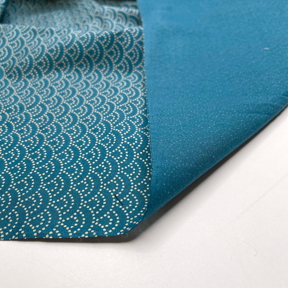 Afternoon Tea At The Empress - Cotton Woven - Blue/Beige Geometric - 1.95M Bundle
