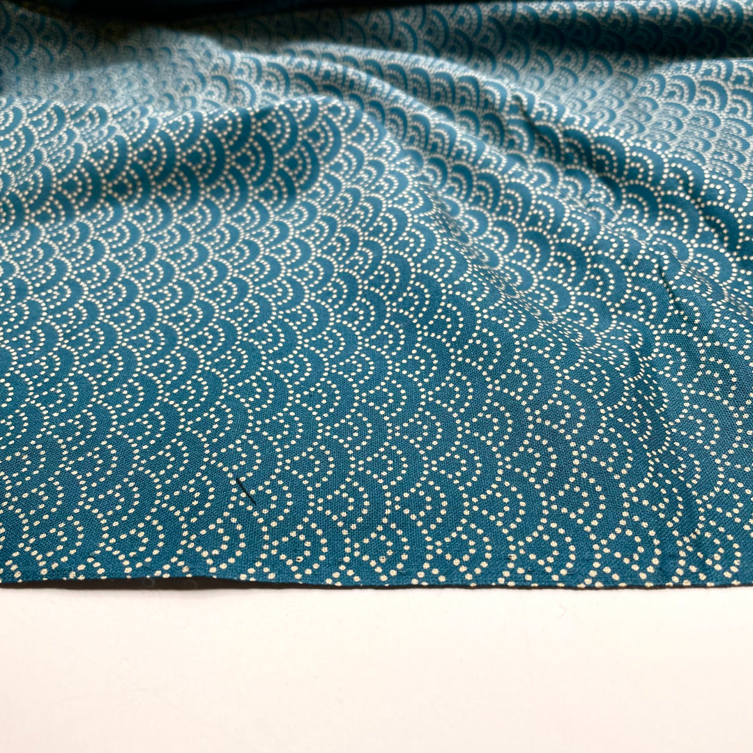 Afternoon Tea At The Empress - Cotton Woven - Blue/Beige Geometric - 1.95M Bundle