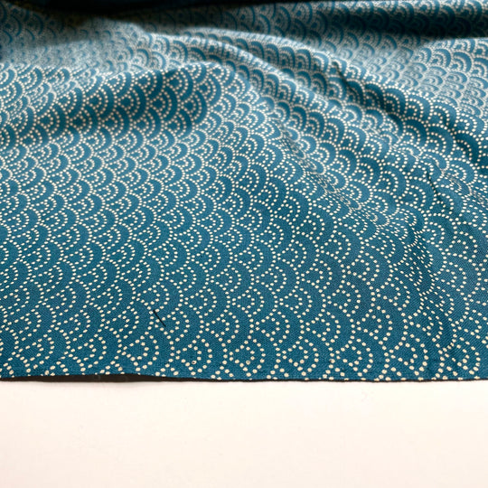 Afternoon Tea At The Empress - Cotton Woven - Blue/Beige Geometric - 1.95M Bundle