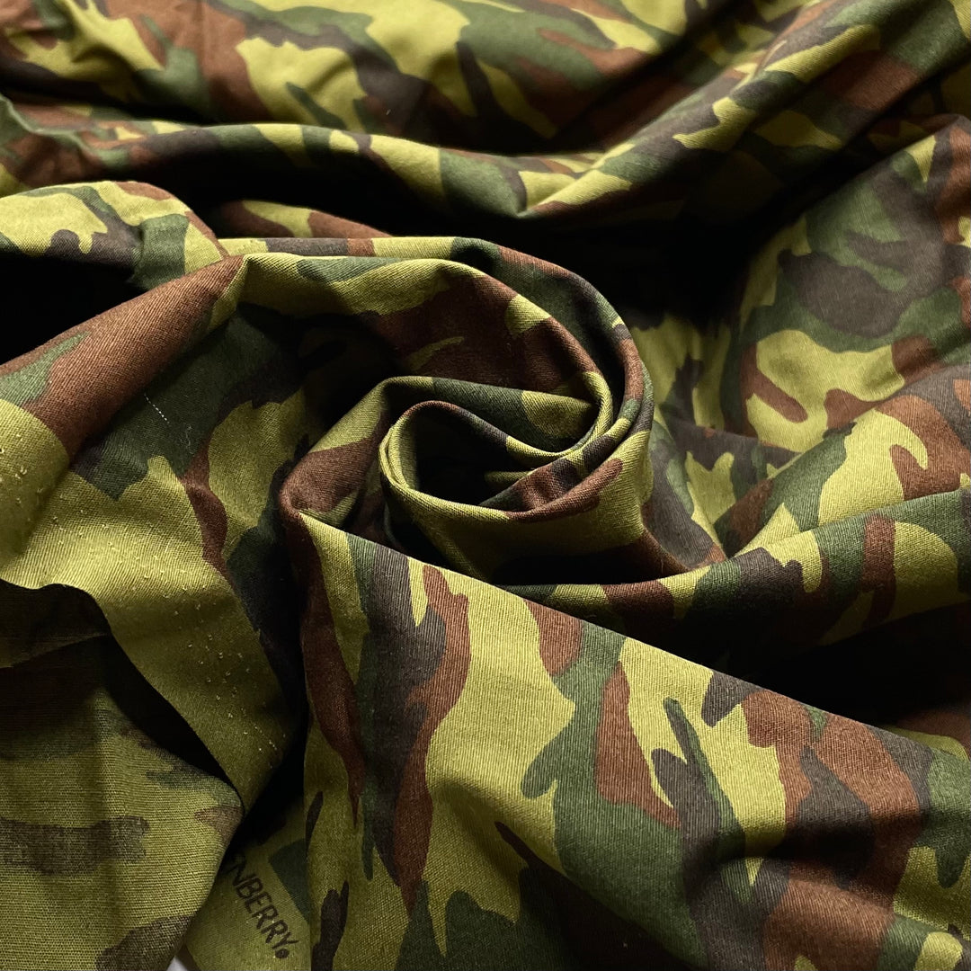 Hiding From Cougars - Cotton Woven - Green/Brown Camo Print - 1.15M Bundle