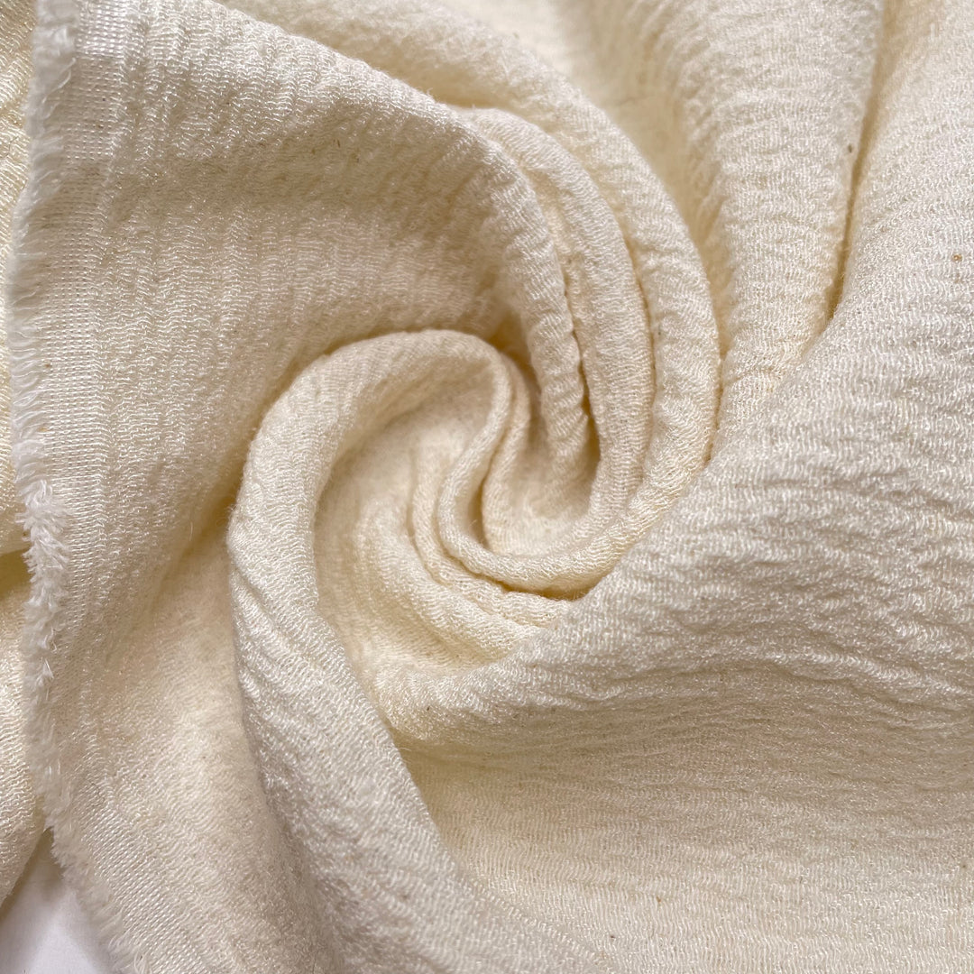 Trails In English Bay Sands - Crinkle Organic Cotton Woven - Cream - 2.35M Bundle