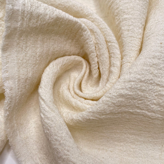 Trails In English Bay Sands - Crinkle Organic Cotton Woven - Cream - 2.35M Bundle