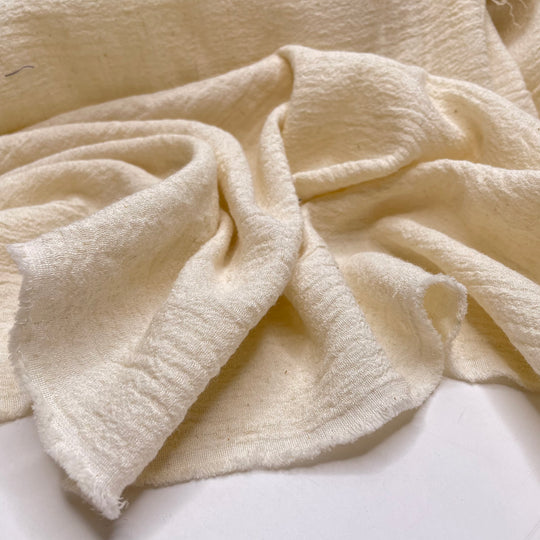 Trails In English Bay Sands - Crinkle Organic Cotton Woven - Cream - 2.35M Bundle