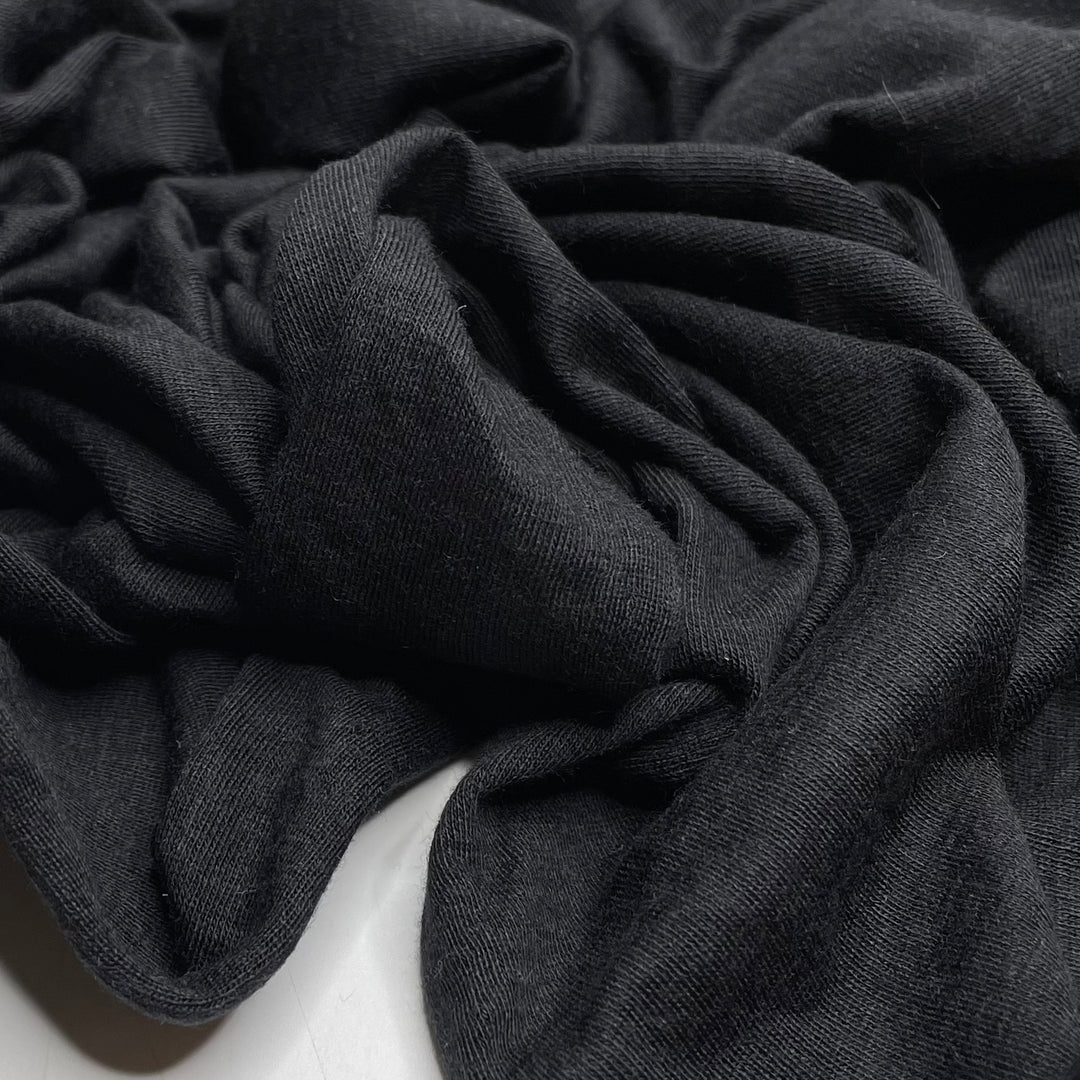 Sleep On The Bed - Jersey Polyester Blend Knit - Black - 1.5M Bundle