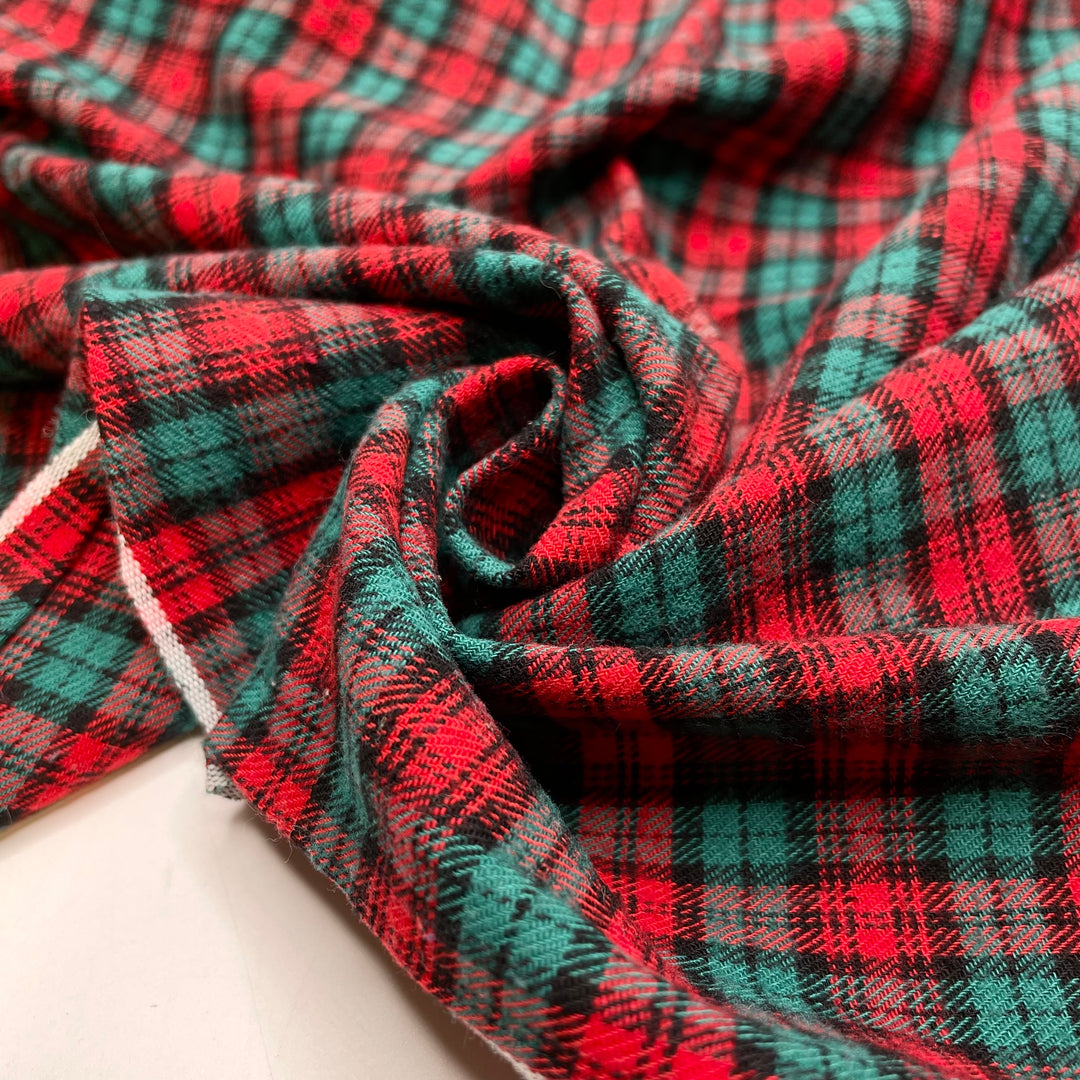 Tater Tot - Cotton Woven - Red/Green Plaid - 1M Bundle