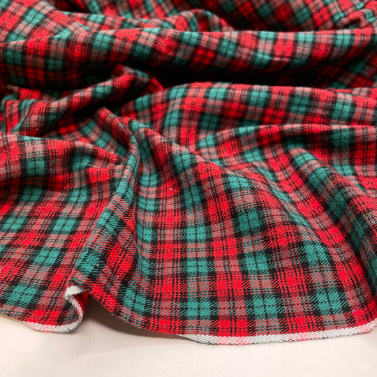 Tater Tot - Cotton Woven - Red/Green Plaid - 1M Bundle