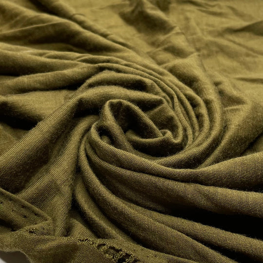 New Potatoes - Jersey Polyester Blend Knit - Green - 1M Bundle
