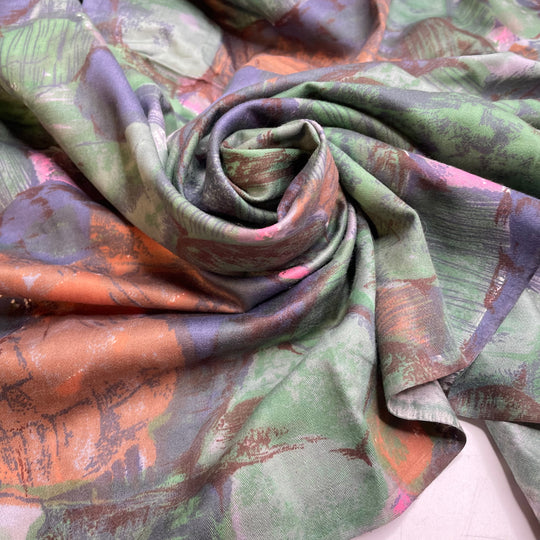 UB - Toadstool Turntable - Cotton Woven - Green Multi Abstract - 1.85M Bundle