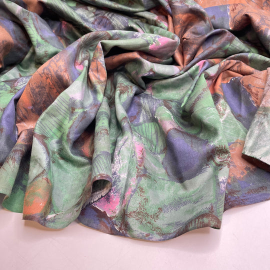 UB - Toadstool Turntable - Cotton Woven - Green Multi Abstract - 1.85M Bundle