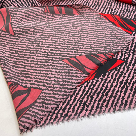 UB - Rubiks Cube - Chiffon Poly Woven - Pink Multi Geometric - 2.5M Bundle